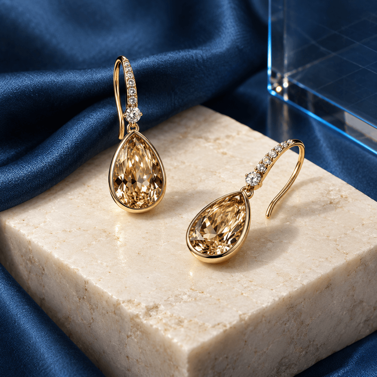 Generated earrings campaign photograph